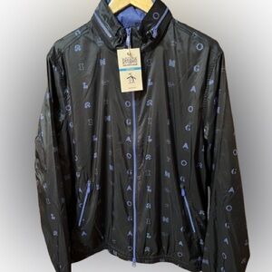 NWT Original Penguin by Munsingwear Sport Blue Windbreaker Size Large